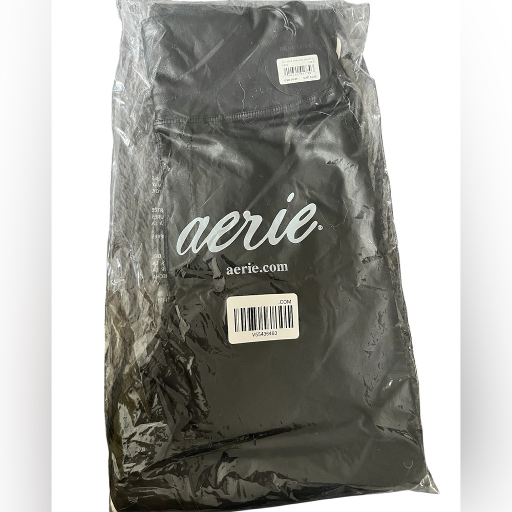 Offline by Aerie Real Luxe faux leather leggings buttery soft extra fitted sz S - Picture 6 of 7